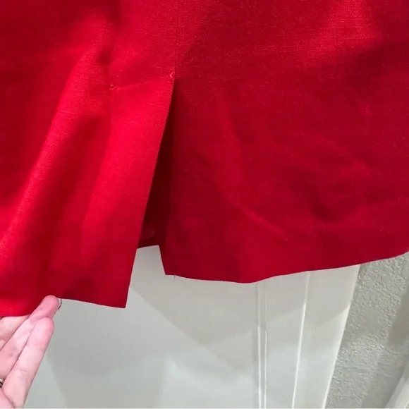 Nordstrom Vintage Red Women's Pencil Skirt with pockets - Picture 5 of 16